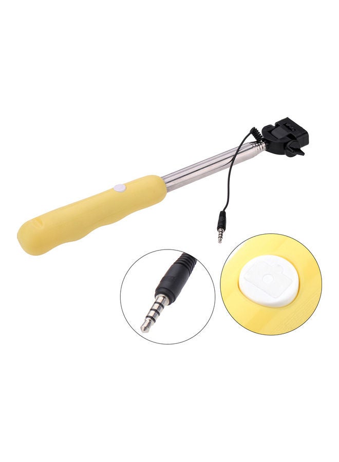 Self-Timer Selfie Stick Yellow/White 