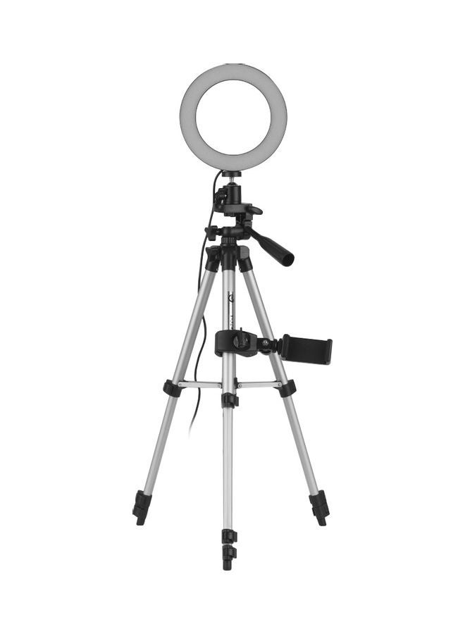 Led Ring Light With Tripod Stand White/Black/Silver - Image 1
