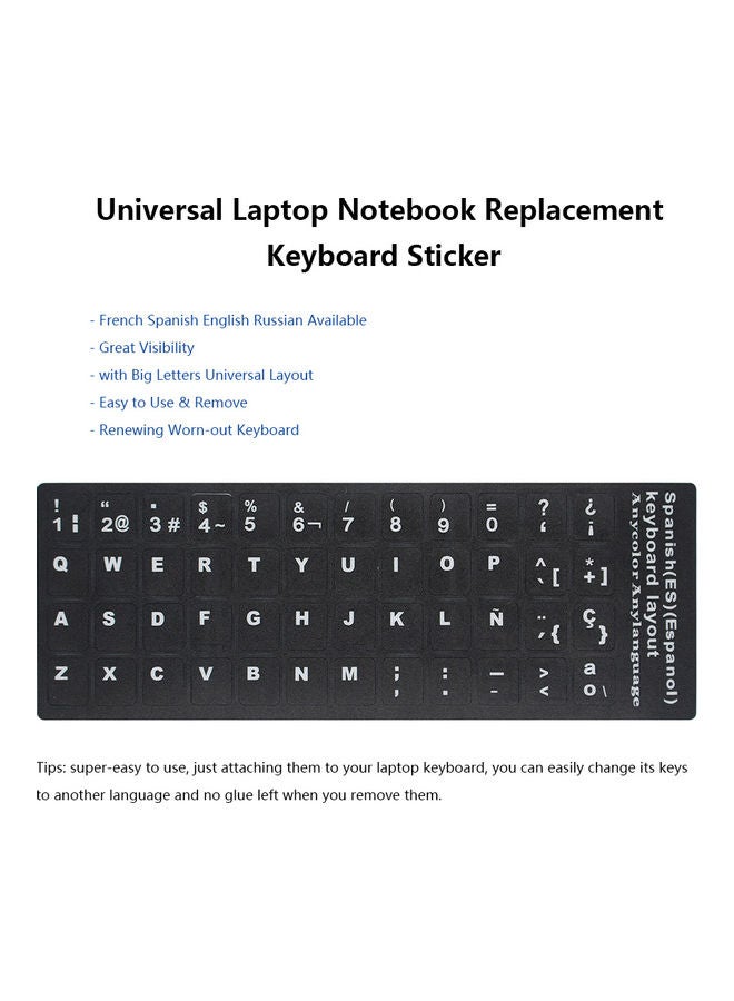 Replacement Keyboard Sticker Black/White