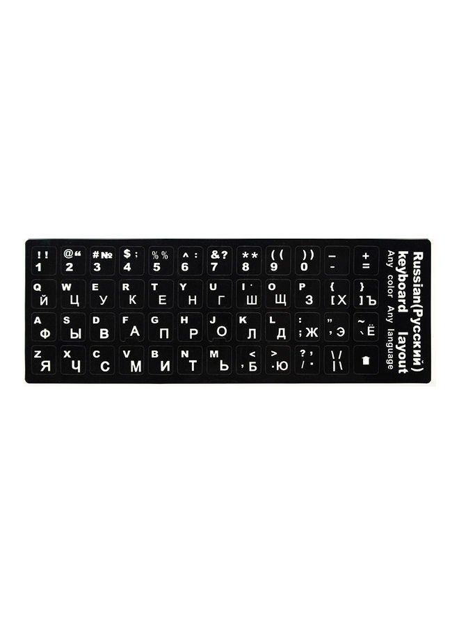 Generic - Russian Keyboard Sticker Black/White - Image 1
