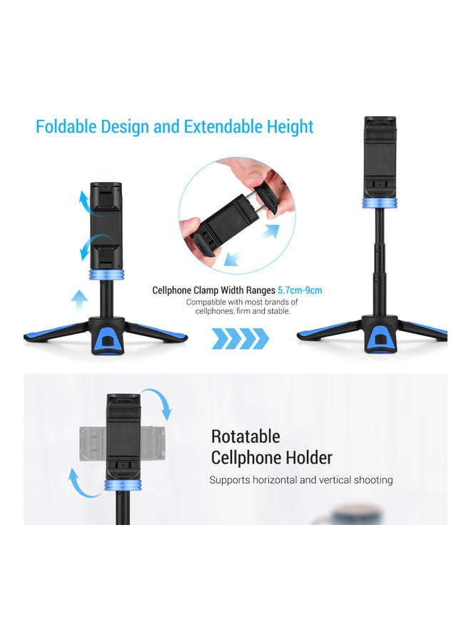 Extendable Mini Tripod For Smartphones Black/Blue - Image 5
