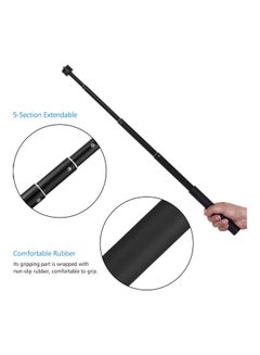 Generic 5-Section Extendable Selfie Stick Black  - Image 4