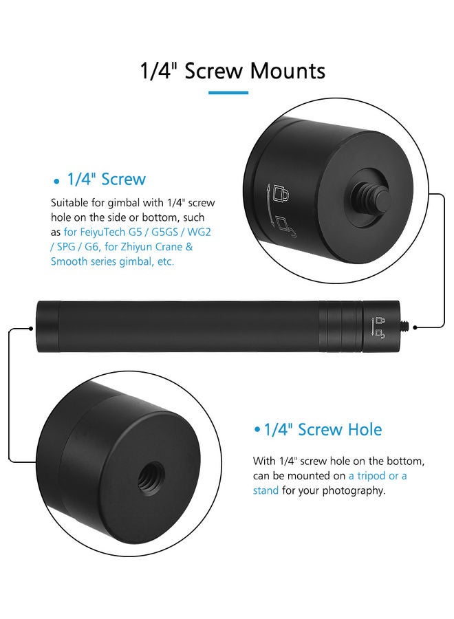 Generic - 5-Section Extendable Selfie Stick Black - Image 1