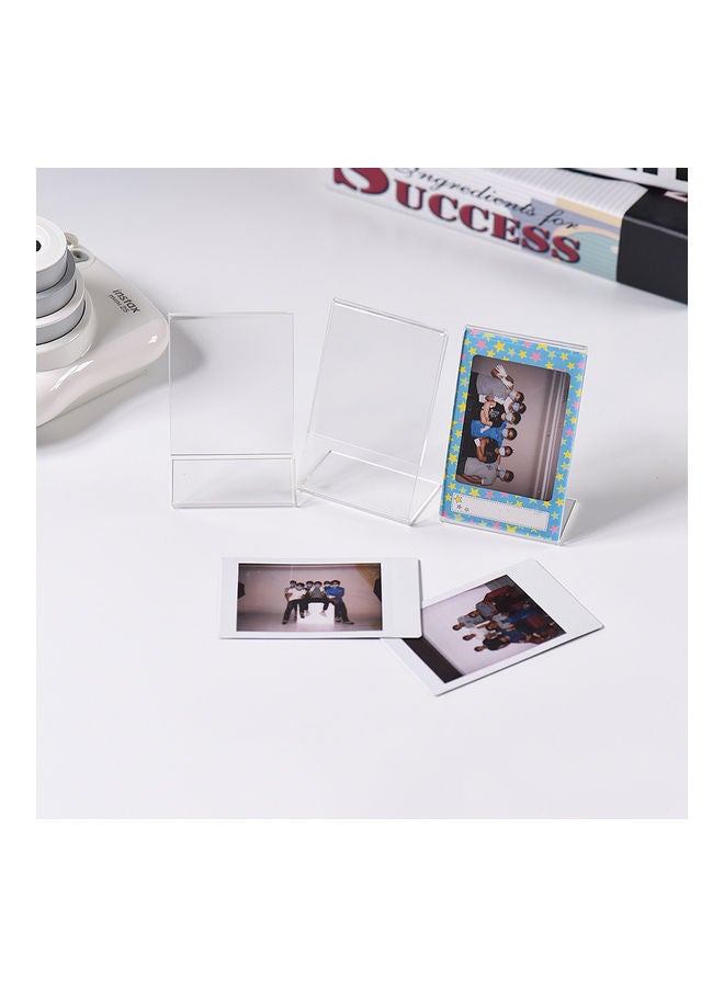 3-Piece L-Shape Acrylic Photo Frame Stand Clear  - Image 2
