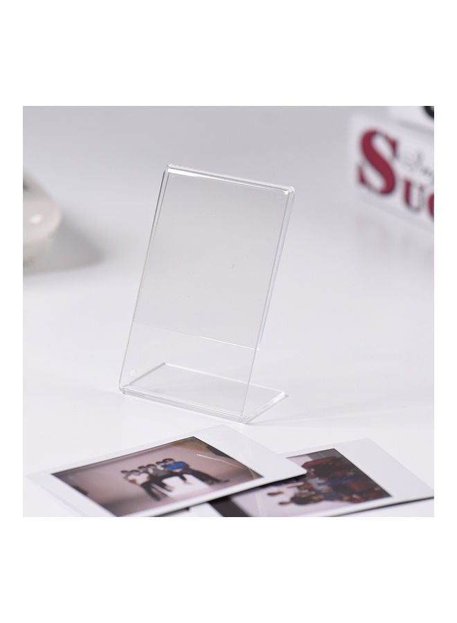 3-Piece L-Shape Acrylic Photo Frame Stand Clear  - Image 4