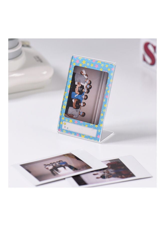 3-Piece L-Shape Acrylic Photo Frame Stand Clear  - Image 5
