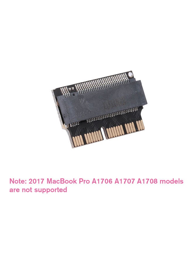 Generic - M.2 NVME SSD Convert Adapter Card For Apple MacBook Air Pro Retina Mid 2013/2014/2015/2016/2017 Black - Image 1