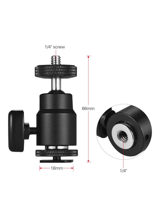 Generic Adjustable Phone Holder Clip And Mini Ball Head Black  - Image 3