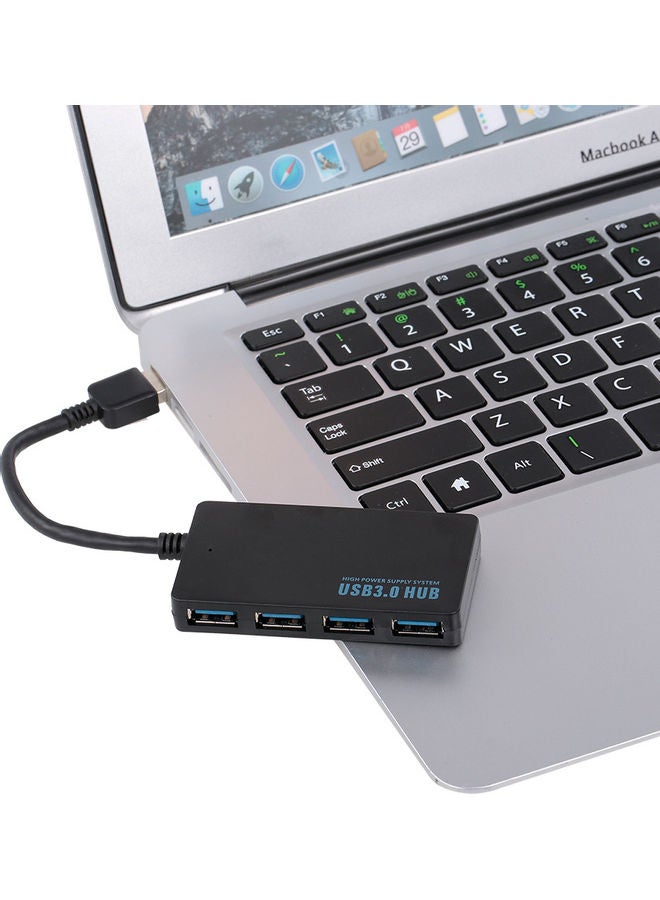 موزع ب4 منافذ USB3.0 عالي السرعة أسود - Image 3