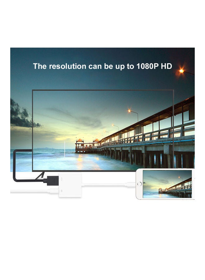 Generic - Lightning To Digital AV HDMI Adapter White - Image 1