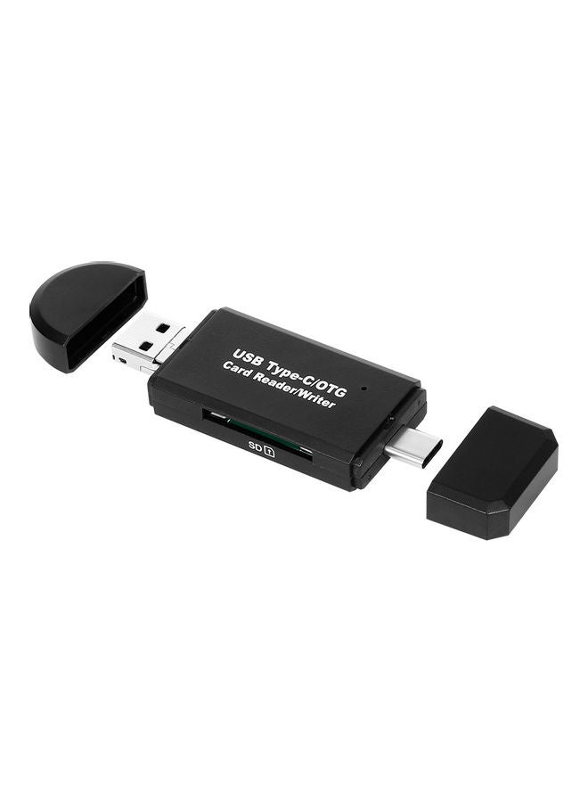USB Type-C/OTG Card Reader Black  - Image 1