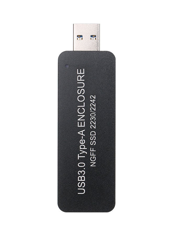 USB3.0 Type-A Enclosure Black  - Image 2
