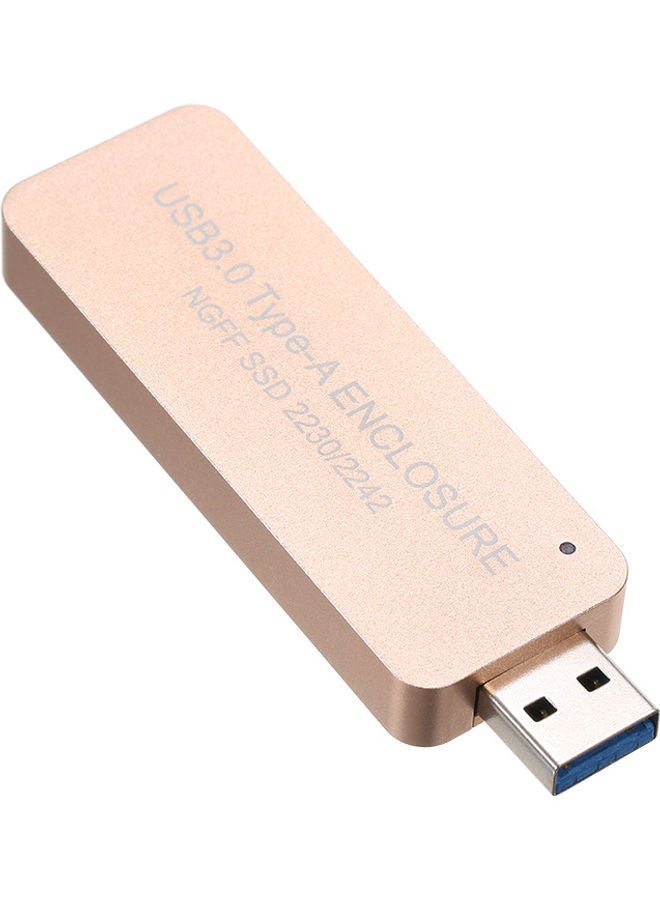 USB3.0 Type-A Enclosure Gold  - Image 1
