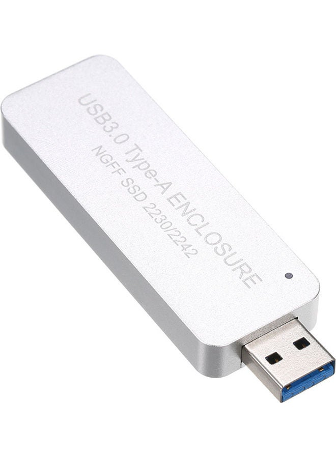 USB3.0 Type-A Enclosure Silver  - Image 1