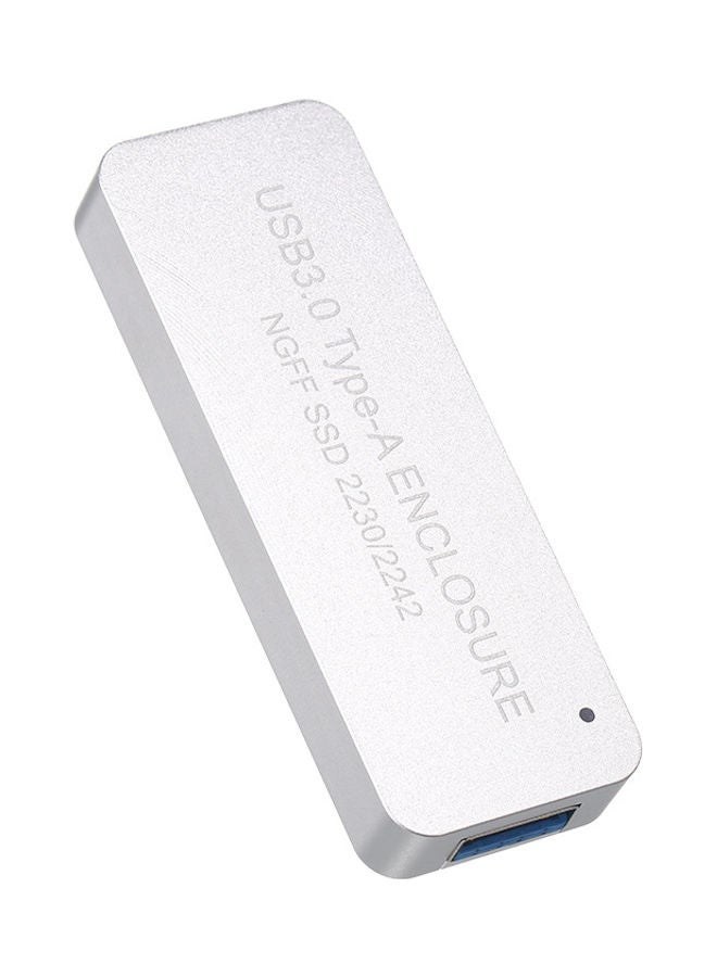 USB3.0 Type-A Enclosure Silver  - Image 2
