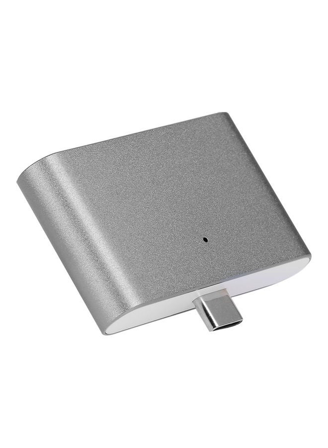 قارئ بطاقات 5 في 1 TF/SD بمنفذ Type-C رمادي - Image 1