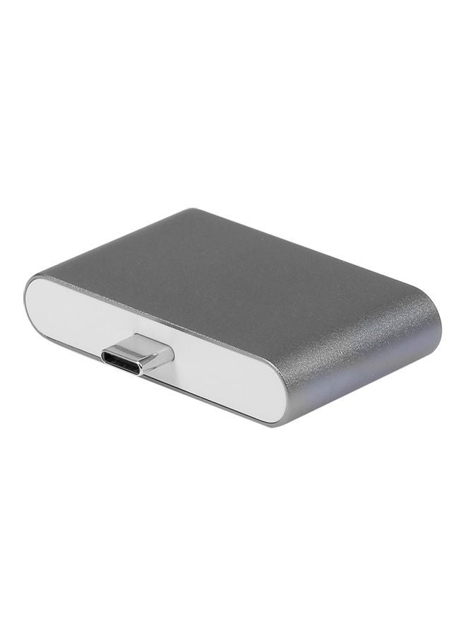 قارئ بطاقات 5 في 1 TF/SD بمنفذ Type-C رمادي - Image 2