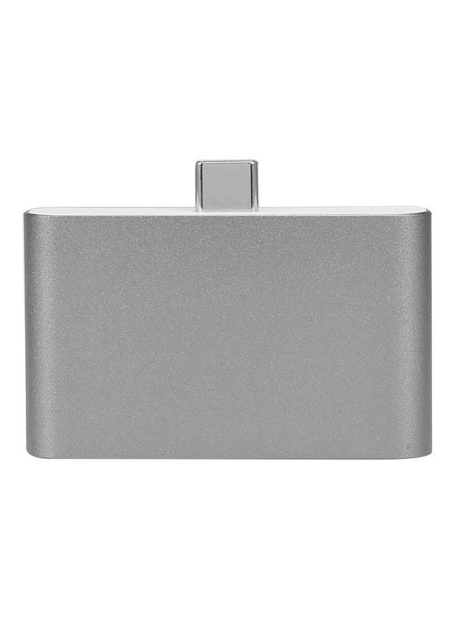 قارئ بطاقات 5 في 1 TF/SD بمنفذ Type-C رمادي - Image 5