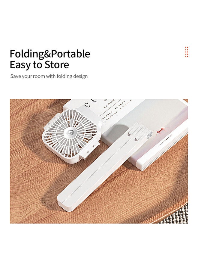 5-Levels Height Adjustable Laptop Stand With Cooling Fan White  - Image 2
