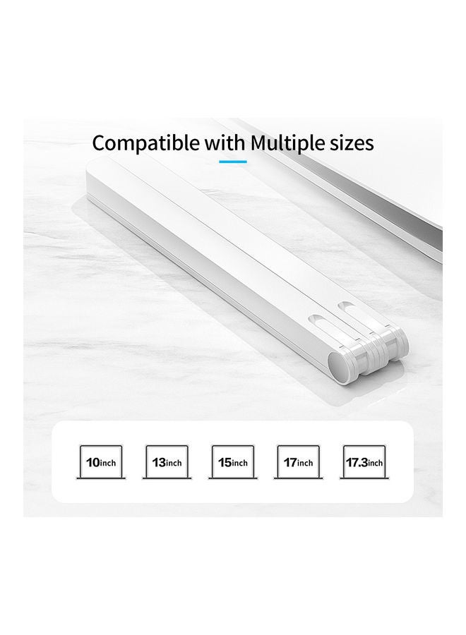 5-Levels Height Adjustable Laptop Stand With Cooling Fan White  - Image 5