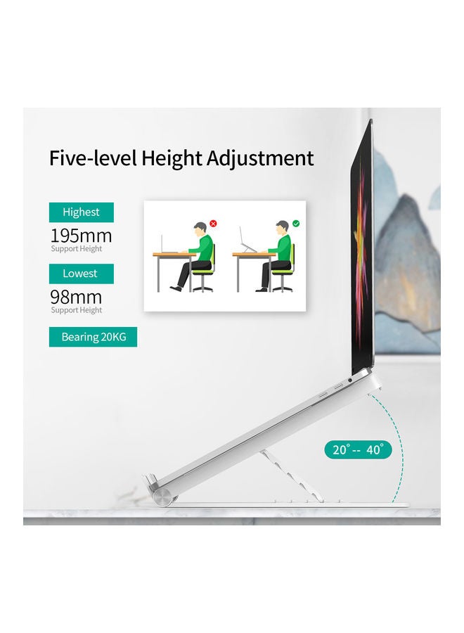 Portable Laptop Stand White  - Image 4