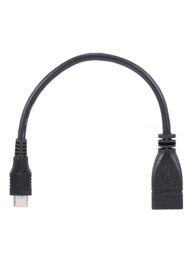 كابل محول من Type-C ذكر إلى USB 3.0 أسود - Image 1
