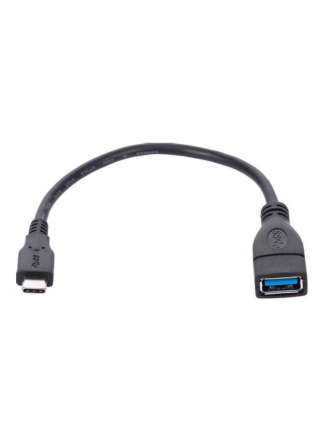 كابل محول من Type-C ذكر إلى USB 3.0 أسود - Image 3