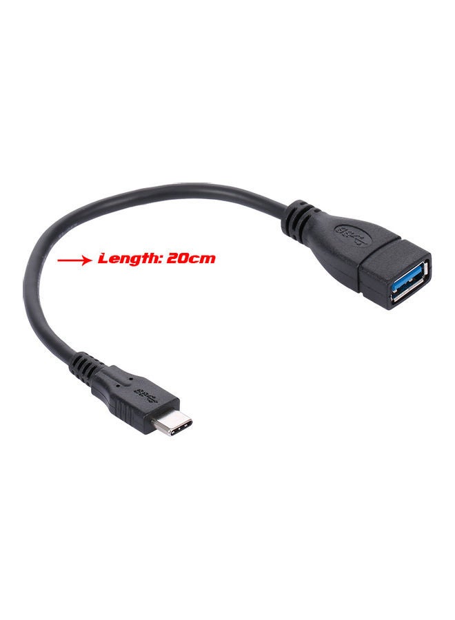 كابل محول من Type-C ذكر إلى USB 3.0 أسود - Image 4