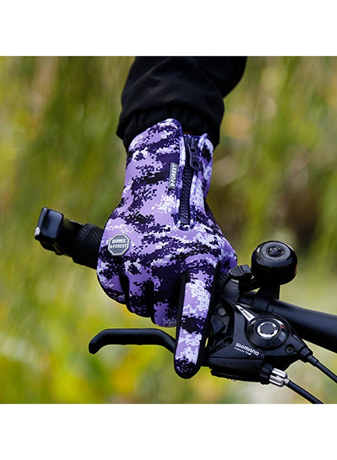Generic Thermal Hand Warmers Zipper Winter Running Cycling Gloves S - Image 3