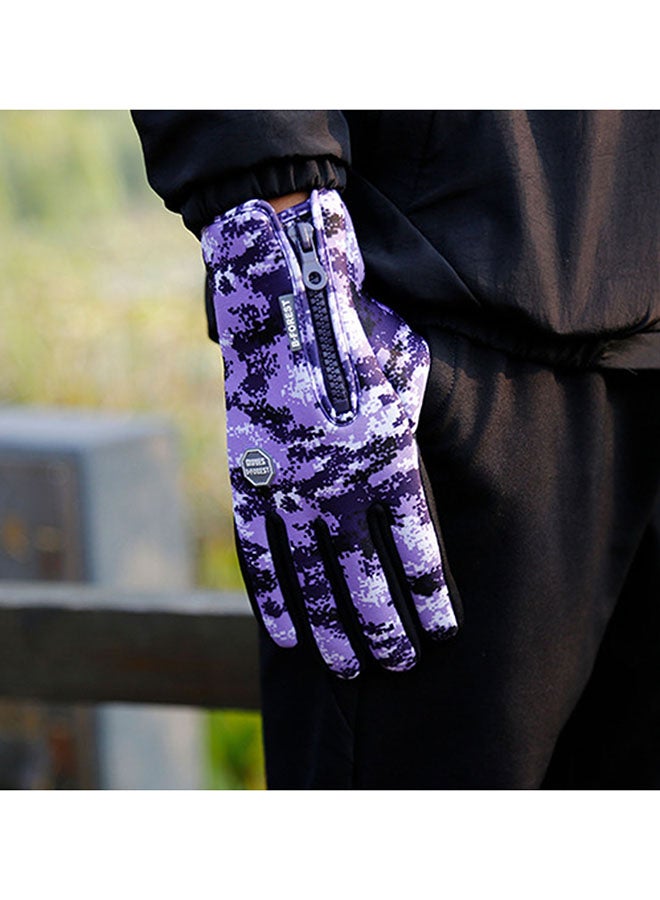 Generic Thermal Hand Warmers Zipper Winter Running Cycling Gloves S - Image 5