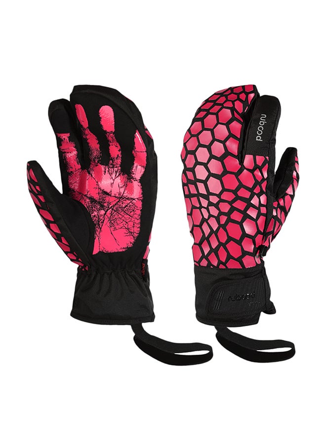 بودون قفازات دافئة للشتاء حساسة لشاشات اللمس وناعمة ومقاومة للماء ومزودة برباط L - Image 1