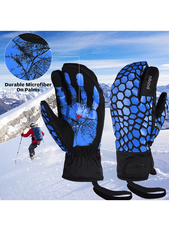 بودون قفازات دافئة للشتاء حساسة لشاشات اللمس وناعمة ومقاومة للماء ومزودة برباط L - Image 5