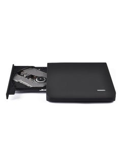 ماركة غير محددة مشغل وقارئ أقراص ضوئي خارجي محمول 8X لأقراص CD وDVD وROM مزود بمنفذ USB أسود  - Image 3