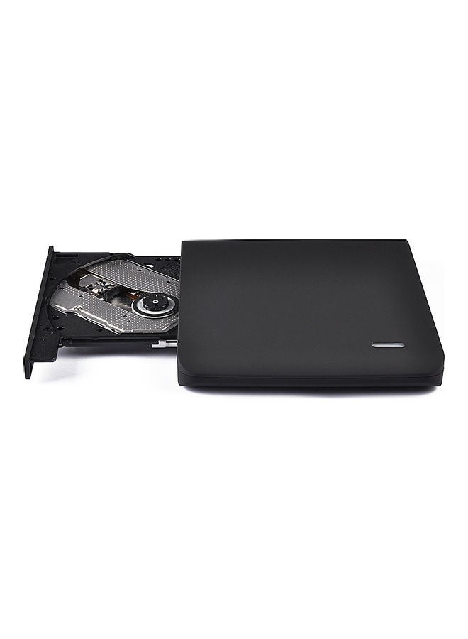 ماركة غير محددة مشغل وقارئ أقراص ضوئي خارجي محمول 8X لأقراص CD وDVD وROM مزود بمنفذ USB أسود  - Image 3