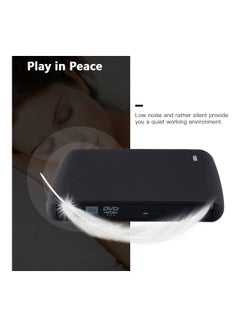 ماركة غير محددة مشغل وقارئ أقراص ضوئي خارجي محمول 8X لأقراص CD وDVD وROM مزود بمنفذ USB أسود  - Image 5