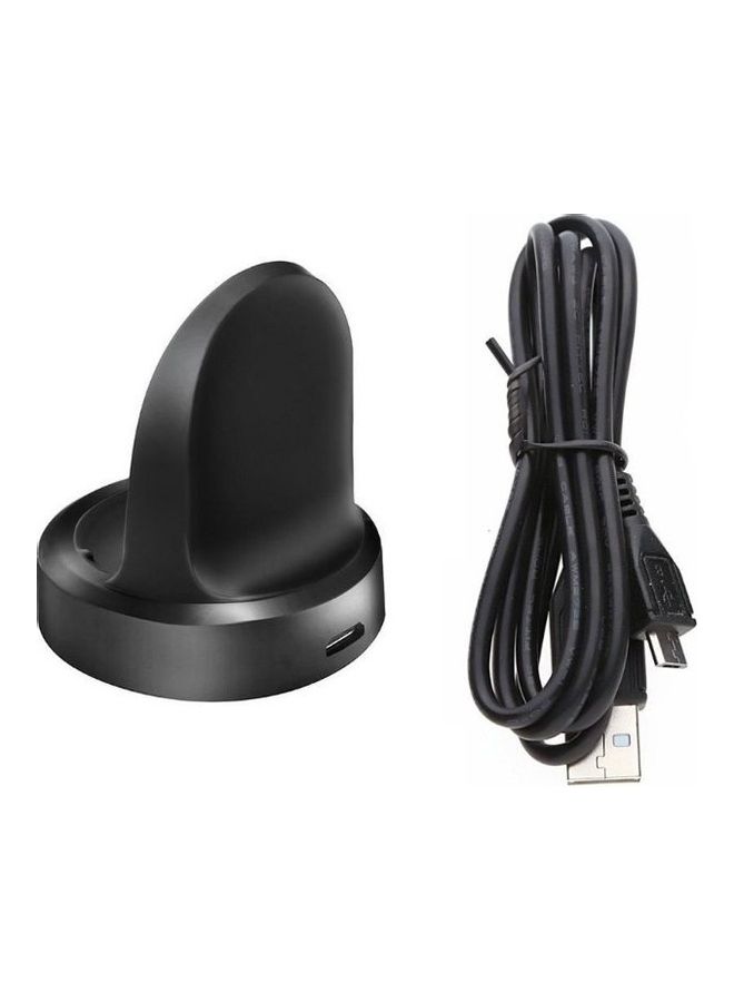 Wireless Smartwatch Charger Dock Pad For Samsung Gear S3 Smart Watch Black - Image 1