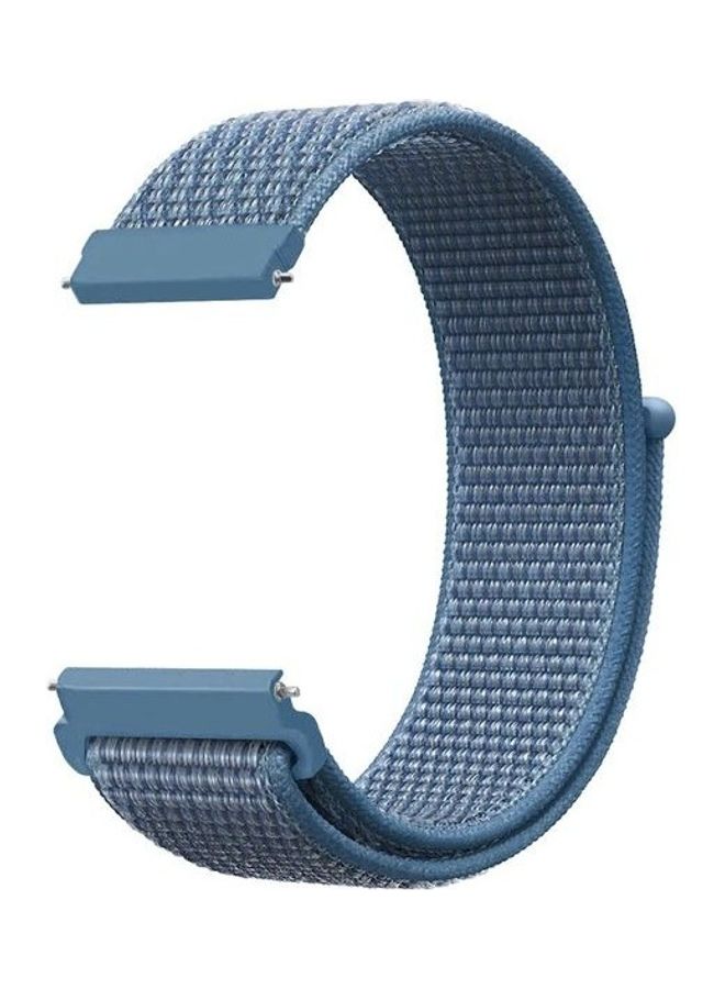 Sports Series Woven Nylon Strap Smartwatch Band For Samsung Galaxy Gear S3 /Huawei GT/GT2/Honor Magic 2 Blue - Image 2