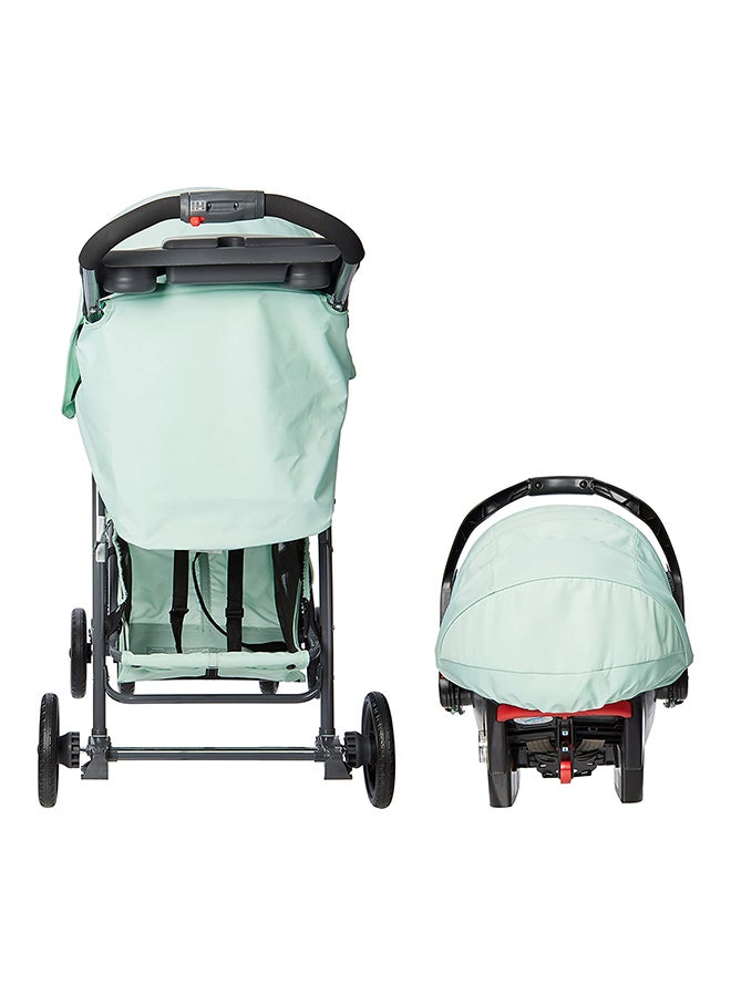 Mirage Plus Aztec Comfortable Stroller Travel System With Large Canopy And Adjustable Recline Positions- Light Green