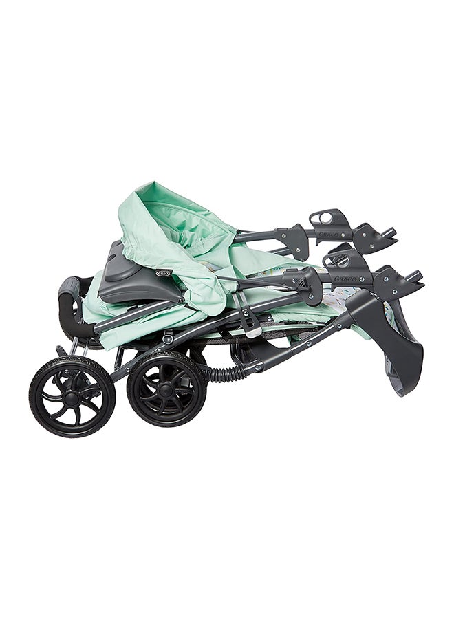 Mirage Plus Aztec Comfortable Stroller Travel System With Large Canopy And Adjustable Recline Positions- Light Green