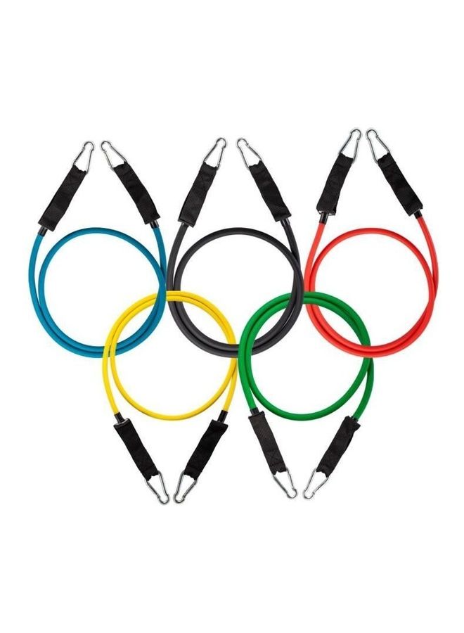 11-Piece Resistance Band With Exercise Tube Bands And Carry Bag Set
