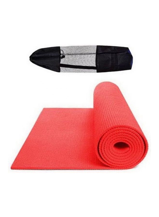 ماركة غير محددة Plastic Non-Slip Fitness Mat With Bag Set 6mm  - Image 1