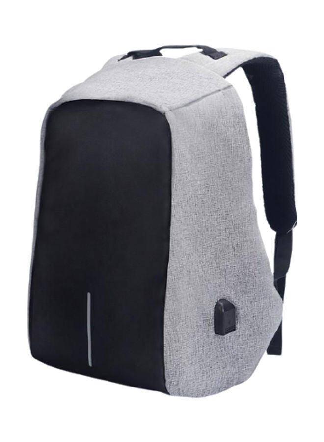 Basic Series Anti Theft Laptop Backpack With USB Charging Port Black/Grey - Image 1
