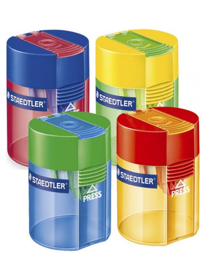 STAEDTLER 4-Piece Single Hole Tub Barrel Sharpener Set Multicolor
