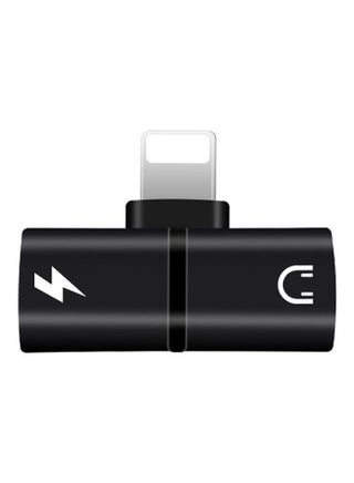 2 In 1 Double Lightning Headphone Audio And Charge Splitter Adapter For Iphone X/8/8 Plus/7/7 Plus Black - v1608466304/N43213351A_1