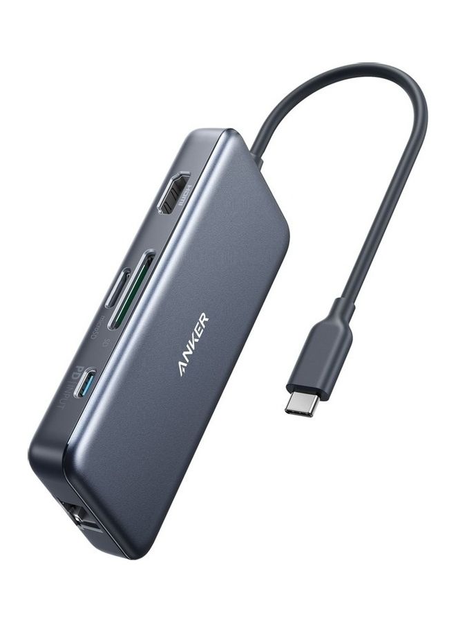 Anker - 7 In 1 PowerExpand+ USB-C Hub Adapter For MacBook Pro/Chromebook/XPS Grey - Image 1