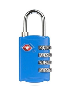4-Digit TSA Passowrd Security Luggage Locks Blue/Silver
