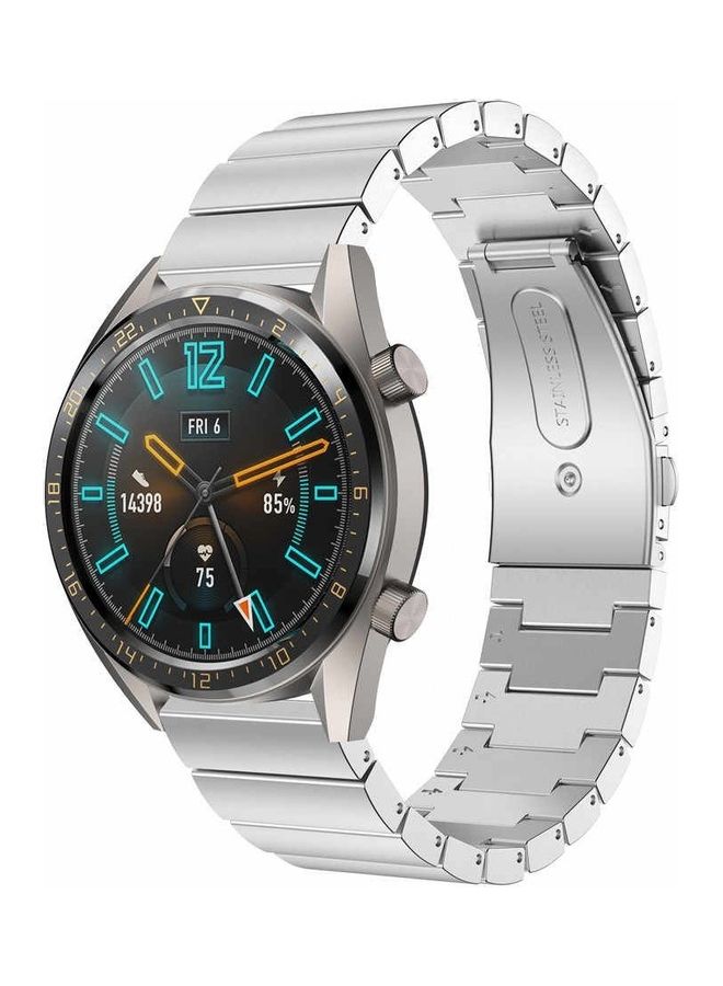 Classic Stainless Steel Strap Smartwatch Band For Huawei GT/GT2/Honor Magic 2 Silver - Image 2