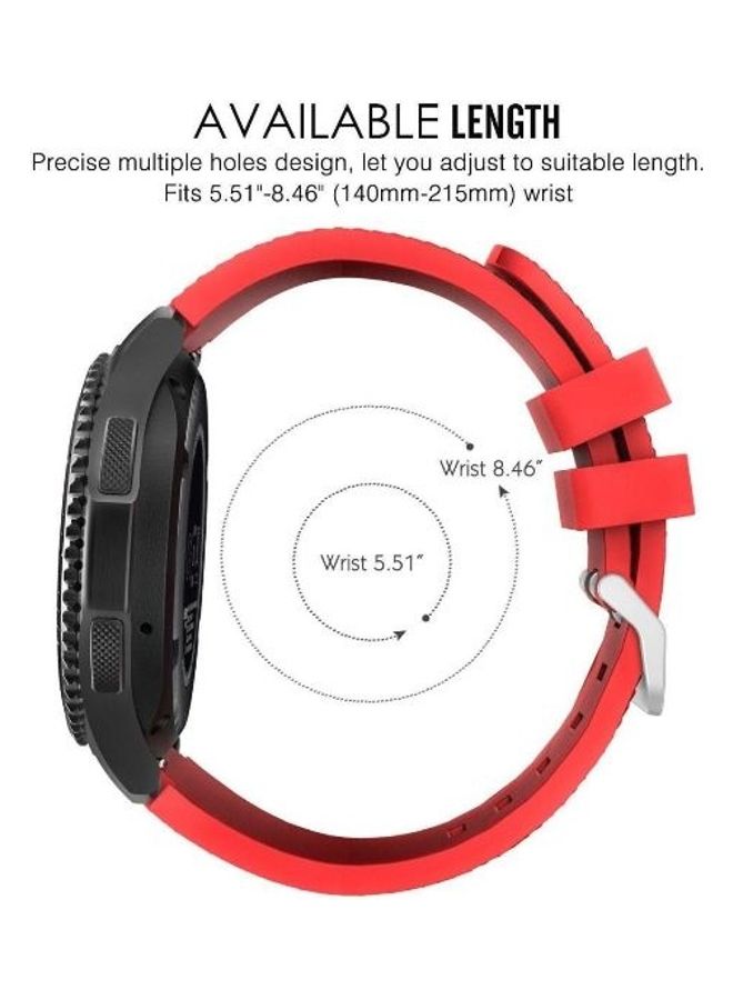 Sports Series Silicone Strap Smartwatch Band For Samsung Galaxy Gear S3 Frontier/Gear S3 Classic Red - Image 2