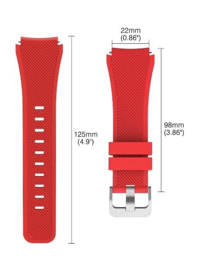 Generic - Sports Series Silicone Strap Smartwatch Band For Samsung Galaxy Gear S3 Frontier/Classic Red - Image 1