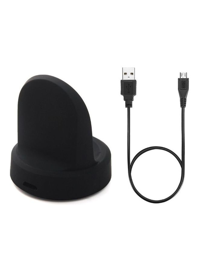 Wireless Smartwatch Charger Dock Pad For Samsung Gear S3 Smart Watch Black  - Image 1